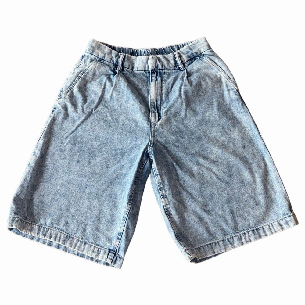 Gap 11" Mid Rise Denim Longline Shorts Women's Size Small Tall Light Wash Jorts